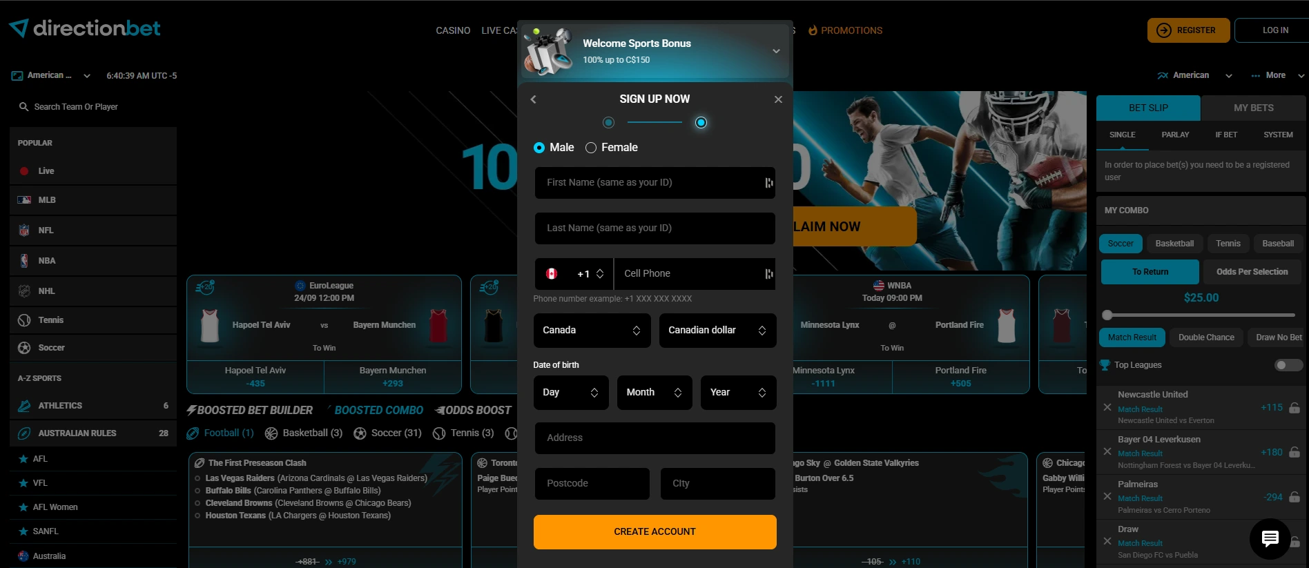 Directionbet Casino Seite